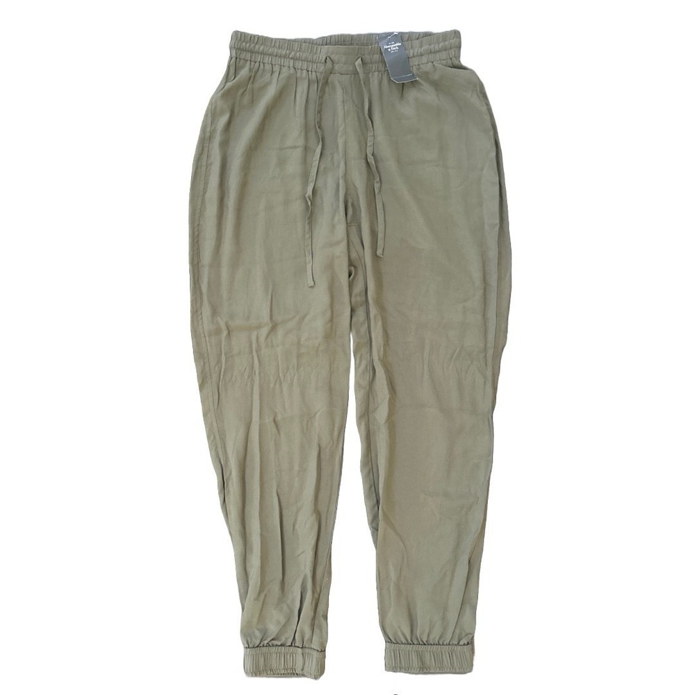 Abercrombie Olive Jogger Pants High Rise Lounge Athleisure Women S NWT